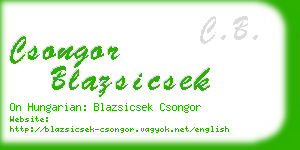 csongor blazsicsek business card